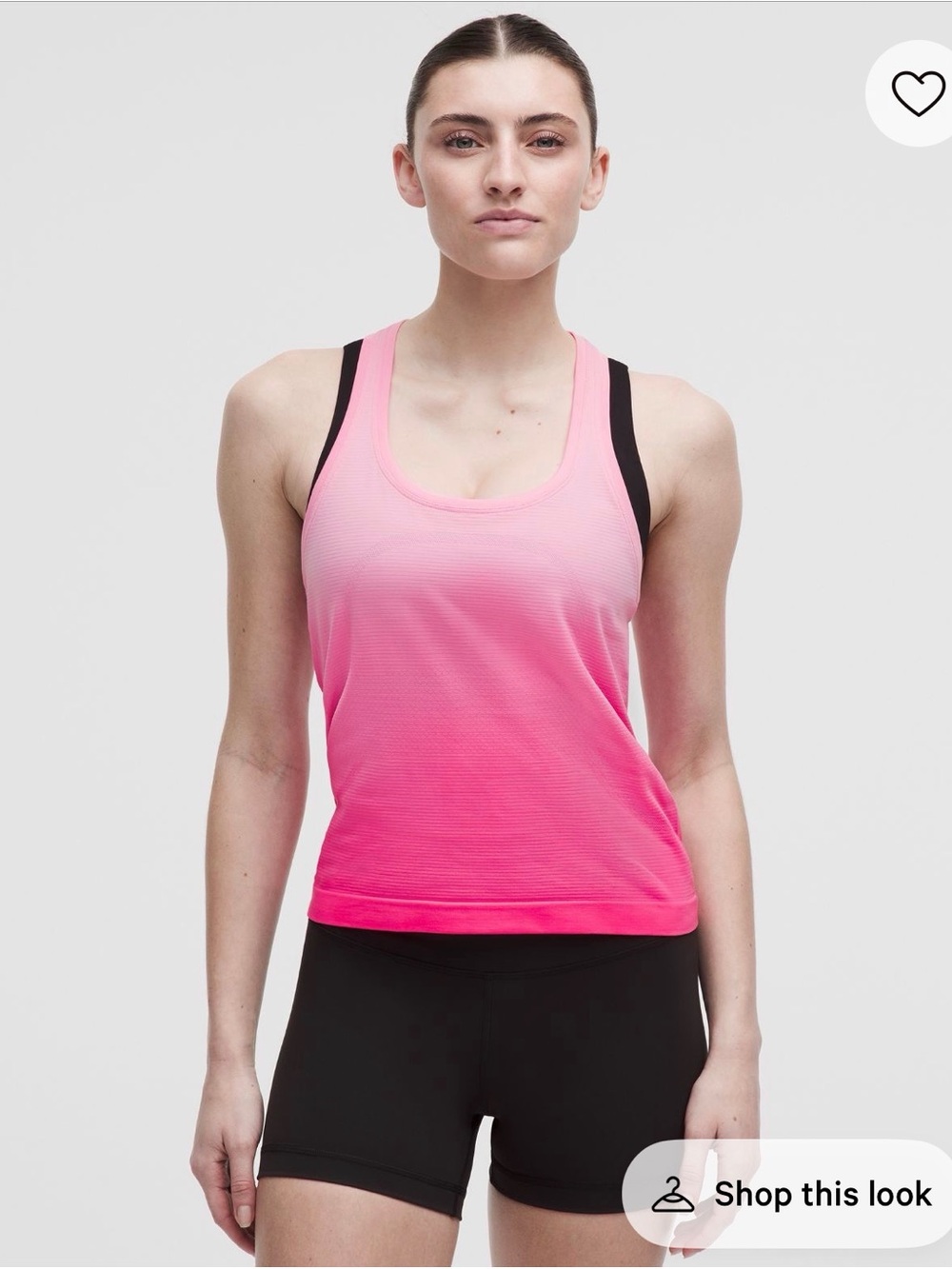 Lululemon Swiftly Ombre Pink Racerback Tank Top - waist length